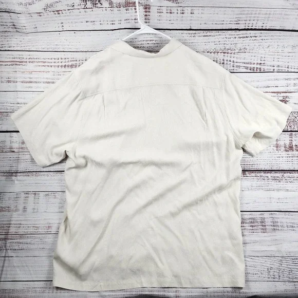 NWT Tommy Bahama Tropic Isles Silk Hawaiian Shirt XXL Regular Fit White ST325384 - Picture 3 of 10